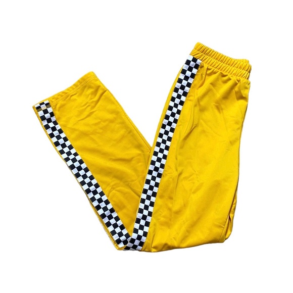 Forever 21 Pants - Yellow Checkered Lounge Jogger Sweatpants S
